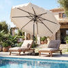 9 Feet Patio Umbrella with Weighted Base and Sandbags-Beige - Gallery View 1 of 10