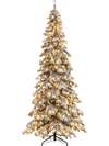 9 Feet Pre-Lit Artificial Xmas Tree Hinged Xmas Tree with Quick Power Connectors