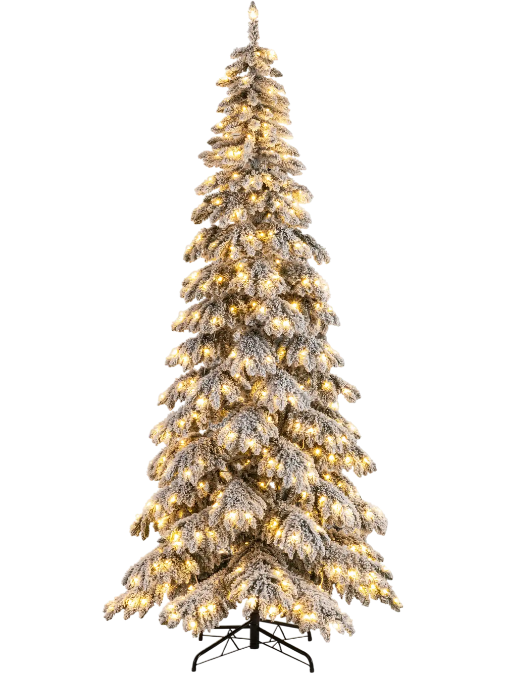 9 Feet Pre-Lit Artificial Xmas Tree Hinged Xmas Tree with Quick Power Connectors
