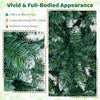 Close-up of the 9 FT pre-lit artificial Christmas tree showcasing 1298 snowy branch tips and blue-green PVC leaves.