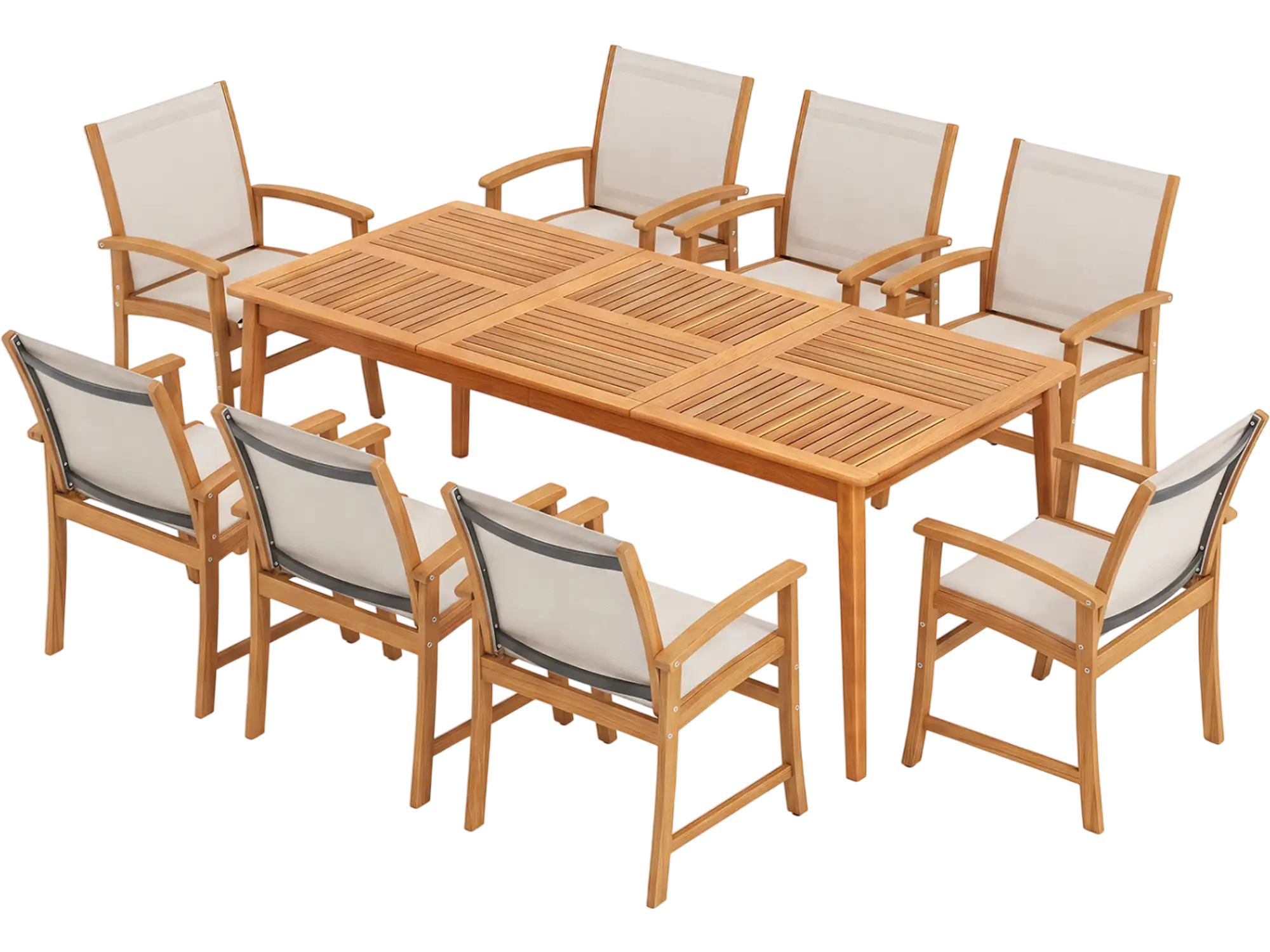 Costway 9-Piece Acacia Wood Outdoor Patio Dining Set 80