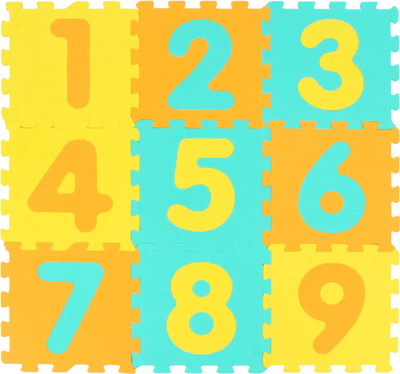Costway 9 Pc Interlocking Foam Puzzle Floor Baby Play Mat w/ 3 Marker Discs 20288663 New