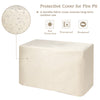 Protective cover for fire pit, waterproof and dustproof, designed for outdoor use with durable fabric.