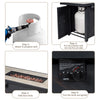Step-by-step guide for setting up the 60,000 BTU gas fire pit table with propane tank and lava rocks.