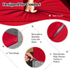 Close-up of red cushion with zipper, part of the 9-piece outdoor patio furniture set for added comfort and style.