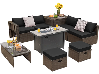 Costway 9-Piece Outdoor Patio Furniture Set w/ 42