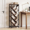 9-Tier Freestanding Bookcase for Hardcover Books-Rustic Brown - Gallery View 1 of 9