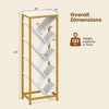 9-tier freestanding bookcase in white with a heavy-duty metal frame, ideal for books and decor in any room.