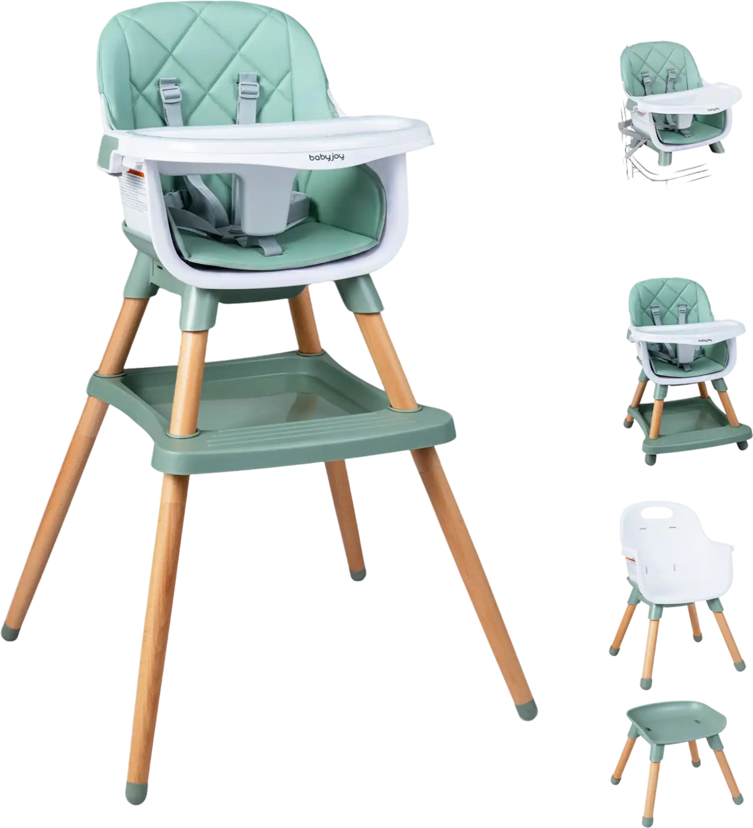 Costway 9-in-1 Convertible Baby Toddler High Chair w/ Seat Cushion 34174592 New