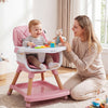 9-in-1 Convertible High Chair for Babies and Toddlers with Seat Cushion-Pink - Gallery View 1 of 10