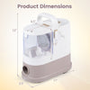 9-in-1 dog grooming vacuum kit with dimensions 12" x 4.5" x 5.5" for efficient pet hair removal and home cleaning.