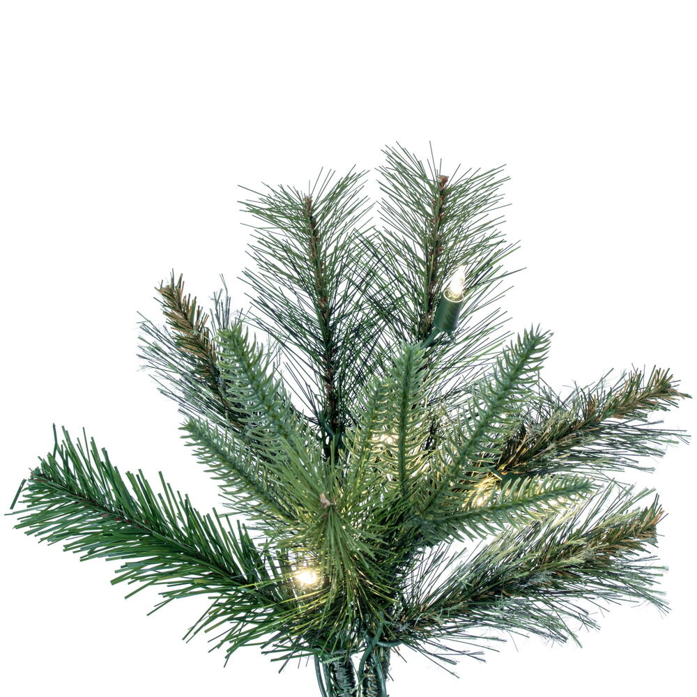 Vickerman Cashmere Artificial Christmas Tree Slim 7.5' x 46" Pre-Lit 600 Warm White LED Lights New