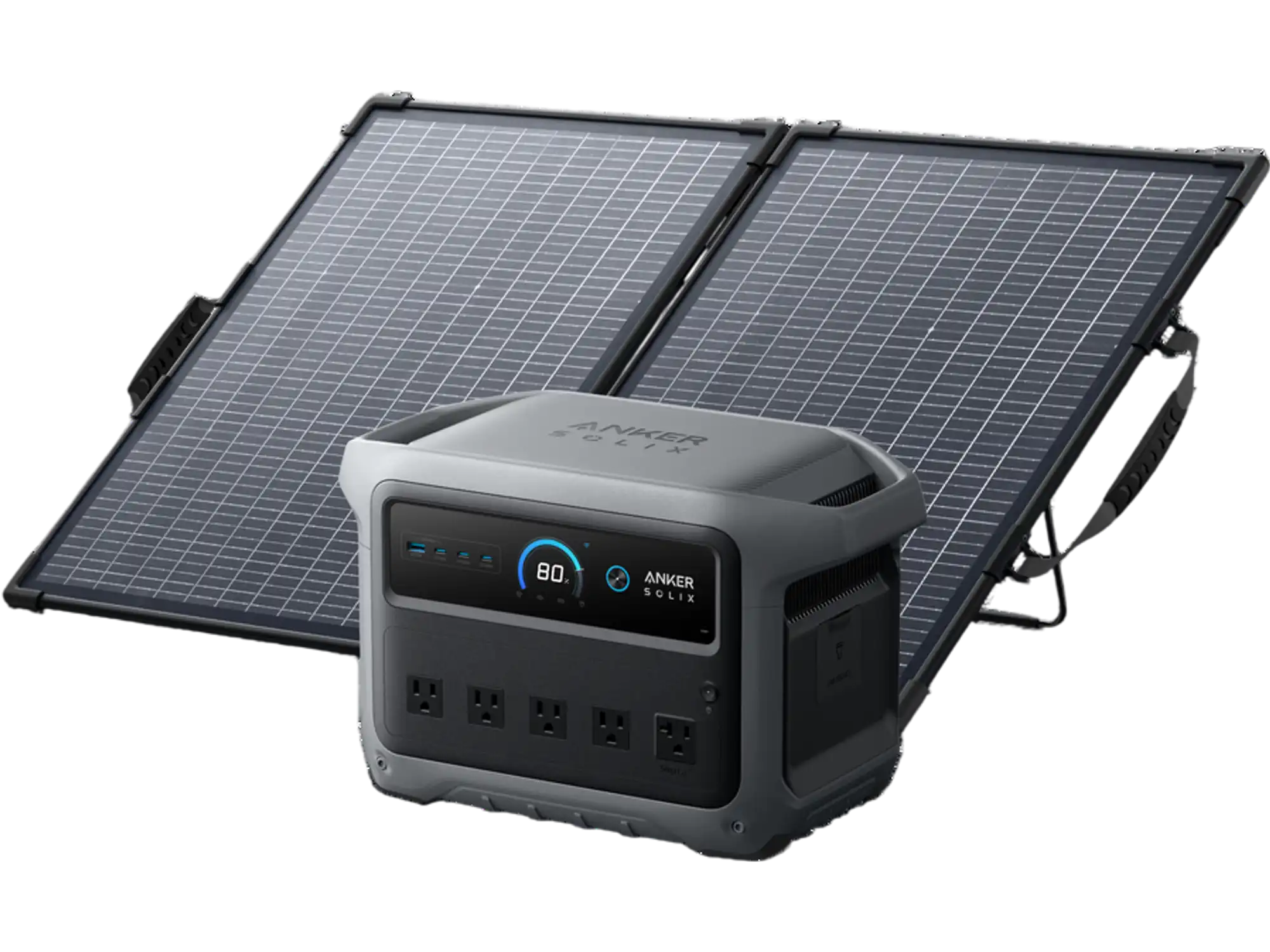 Anker SOLIX C1000 Gen 2 Power Station 1024Wh 2000W with 100W Bifacial Solar Panel New