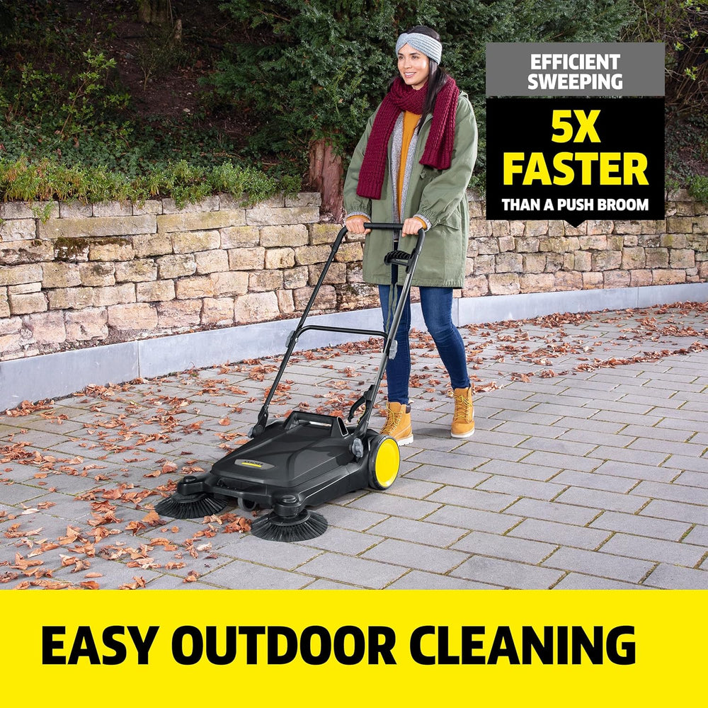 Karcher S 4 Twin GoFurther Push Sweeper 26.8" Width 5.25 Gal. Capacity New