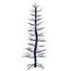 Vickerman Black Cedar Spooky Tree 7' x 38" Pre-lit Orange/Purple LED Lights New