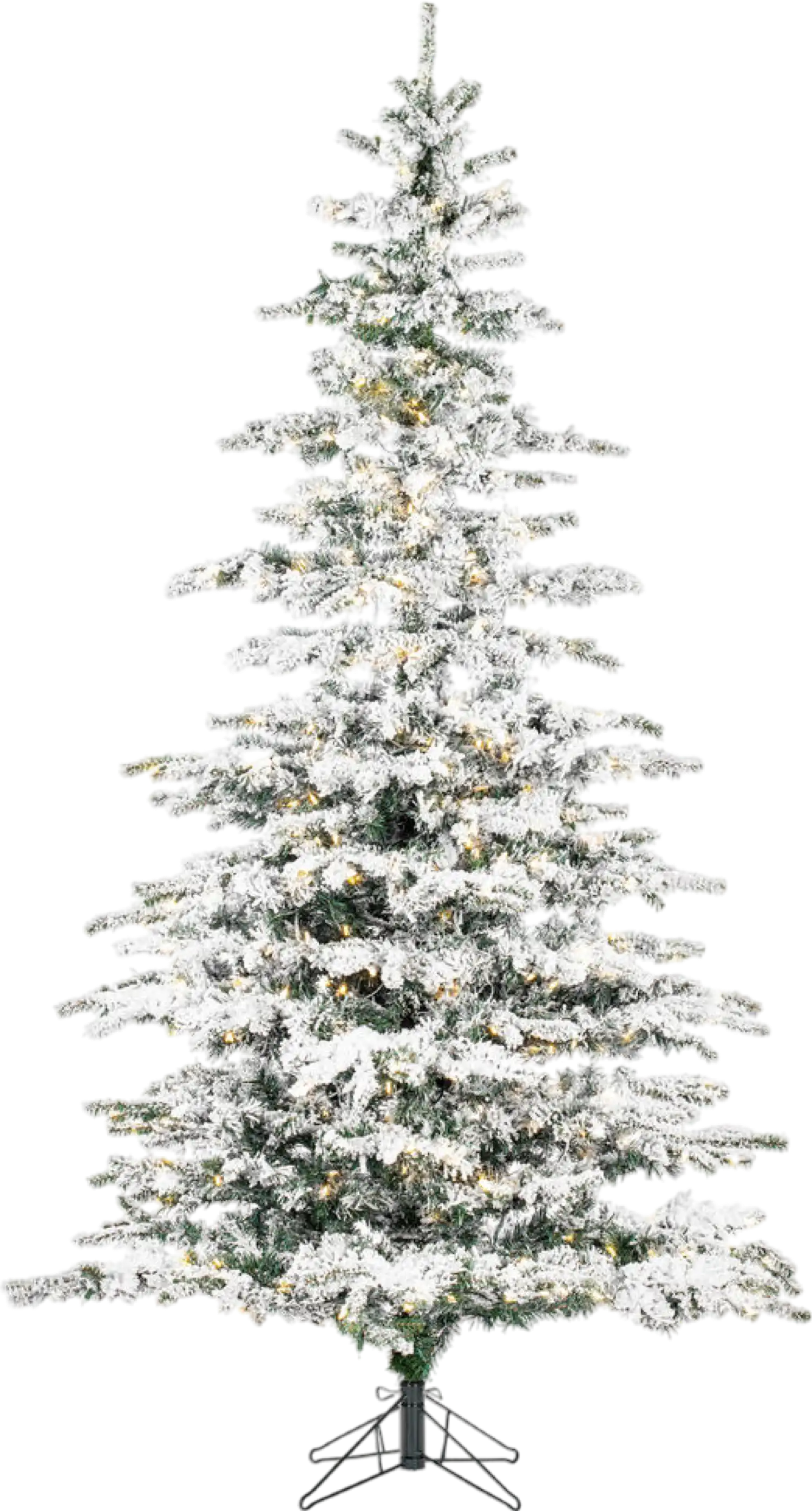 Vickerman Flocked Sierra Fir Artificial Christmas Tree 7.5' Pre-Lit Warm White LED Lights New