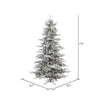 Vickerman Flocked Sierra Fir Artificial Christmas Tree 7.5' Pre-Lit Multi-Colored LED Lights New