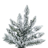 Vickerman Flocked Utica Fir Artificial Christmas Tree 7.5' x 65" Warm White LED Lights New