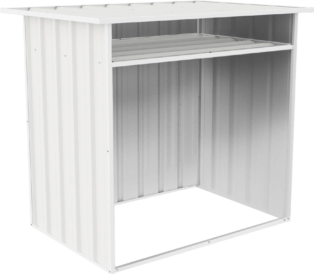 Absco AB1086 Wood Store 4 x 3 Ft Metal Storage Shed Galvanized Steel New