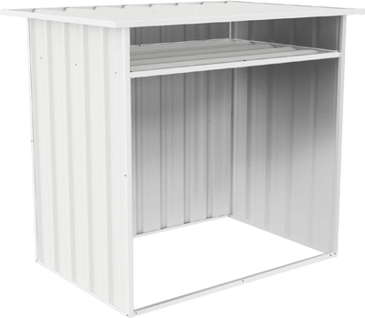 Absco AB1086 Wood Store 4 x 3 Ft Metal Storage Shed Galvanized Steel New