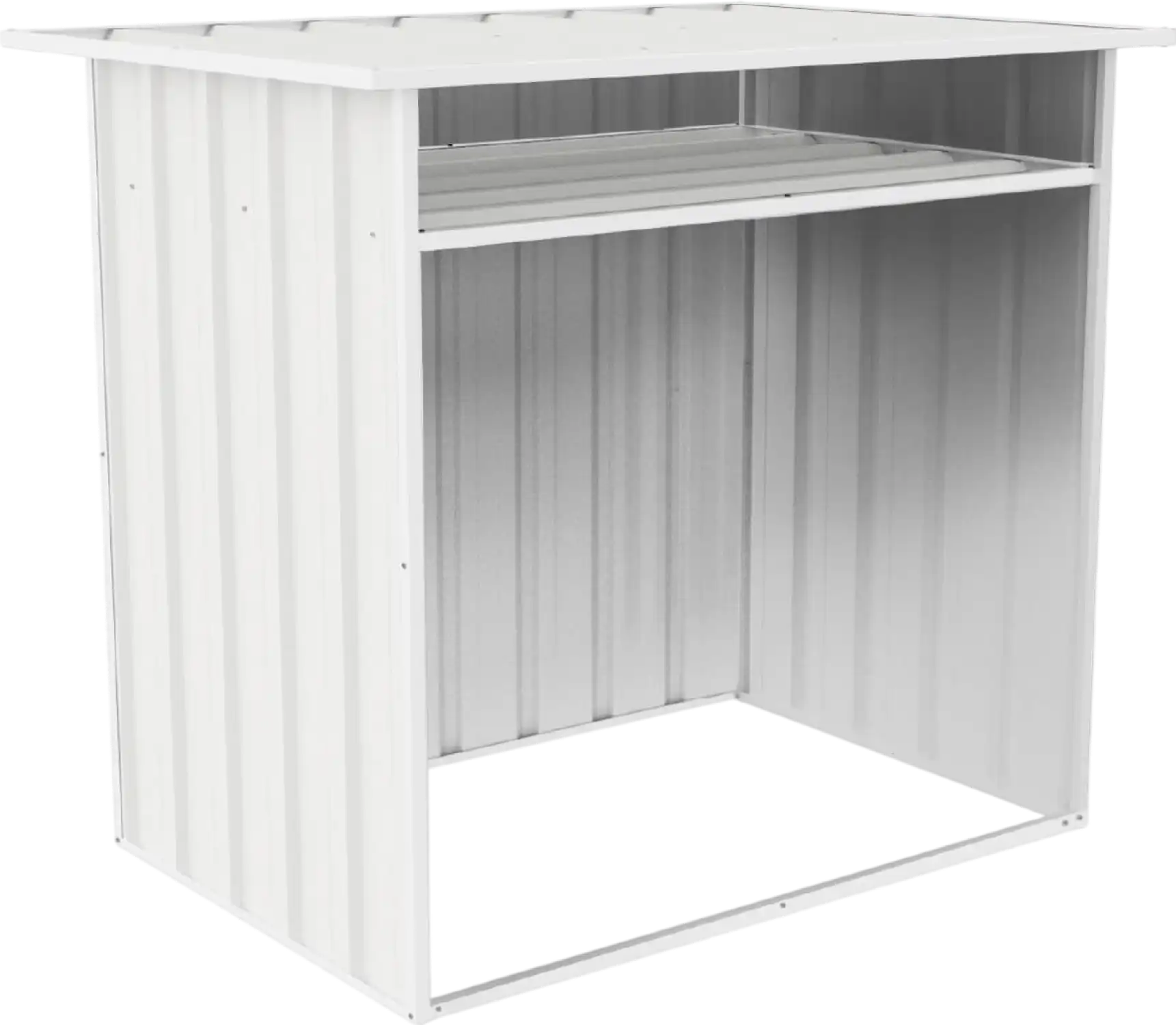 Absco AB1086 Wood Store 4 x 3 Ft Metal Storage Shed Galvanized Steel New