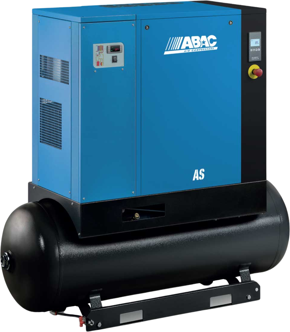 ABAC AS-B Rotary Screw Air Compressor w/ Dryer 150PSI 15HP 131 Gal. 3-Phase 230/460V New