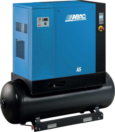 ABAC AS-B Rotary Screw Air Compressor w/ Dryer 150PSI 15HP 131 Gal. 3-Phase 230/460V New