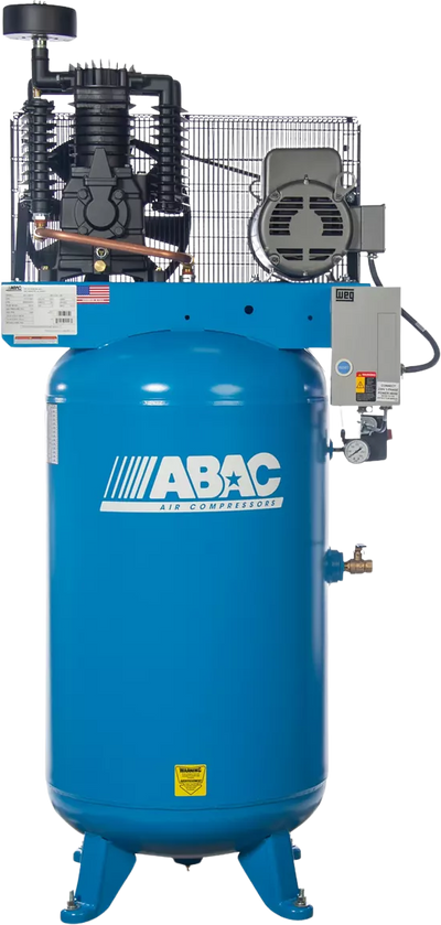 ABAC AB7-2180V Air Compressor 7.5HP 175PSI 80 Gallon Two-Stage Single Phase 230V New