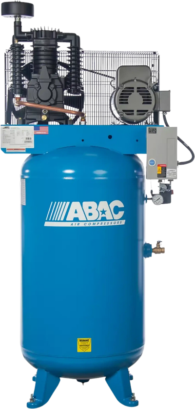 ABAC AB7-2180V Air Compressor 7.5HP 175PSI 80 Gallon Two-Stage Single Phase 230V New