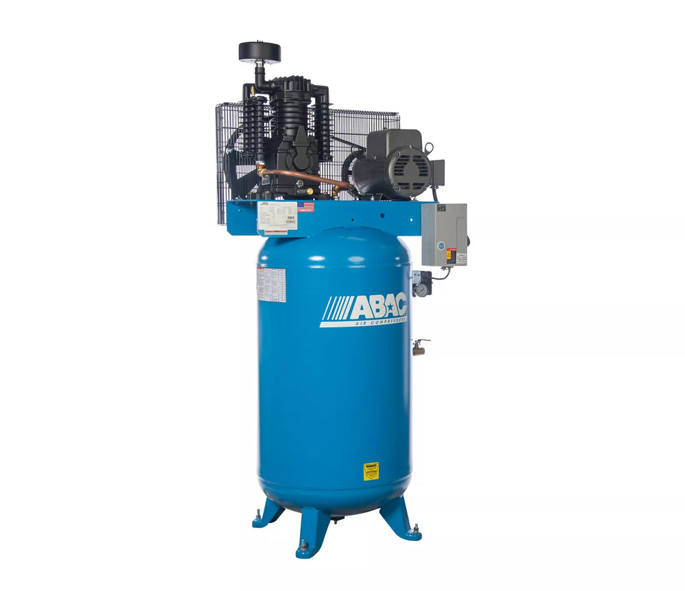 ABAC AB7-2180V Air Compressor 7.5HP 175PSI 80 Gallon Two-Stage Single Phase 230V New