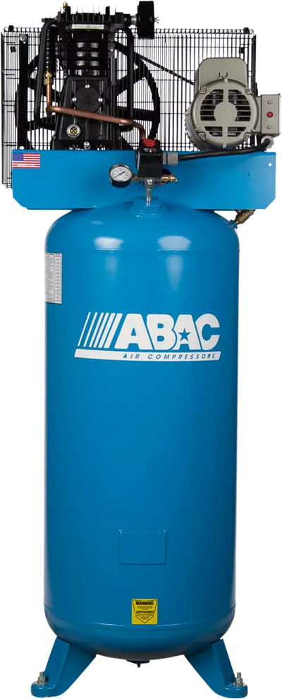 ABAC AB5-2160V4 Air Compressor 5HP 175PSI 60 Gallon Two-Stage Single Phase 230V New