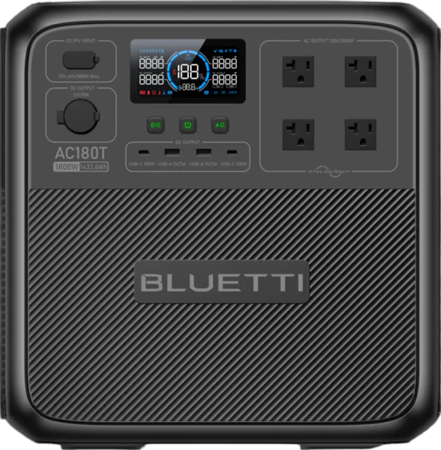Bluetti AC180T 1433Wh/1800W Portable Power Station Solar Generator New