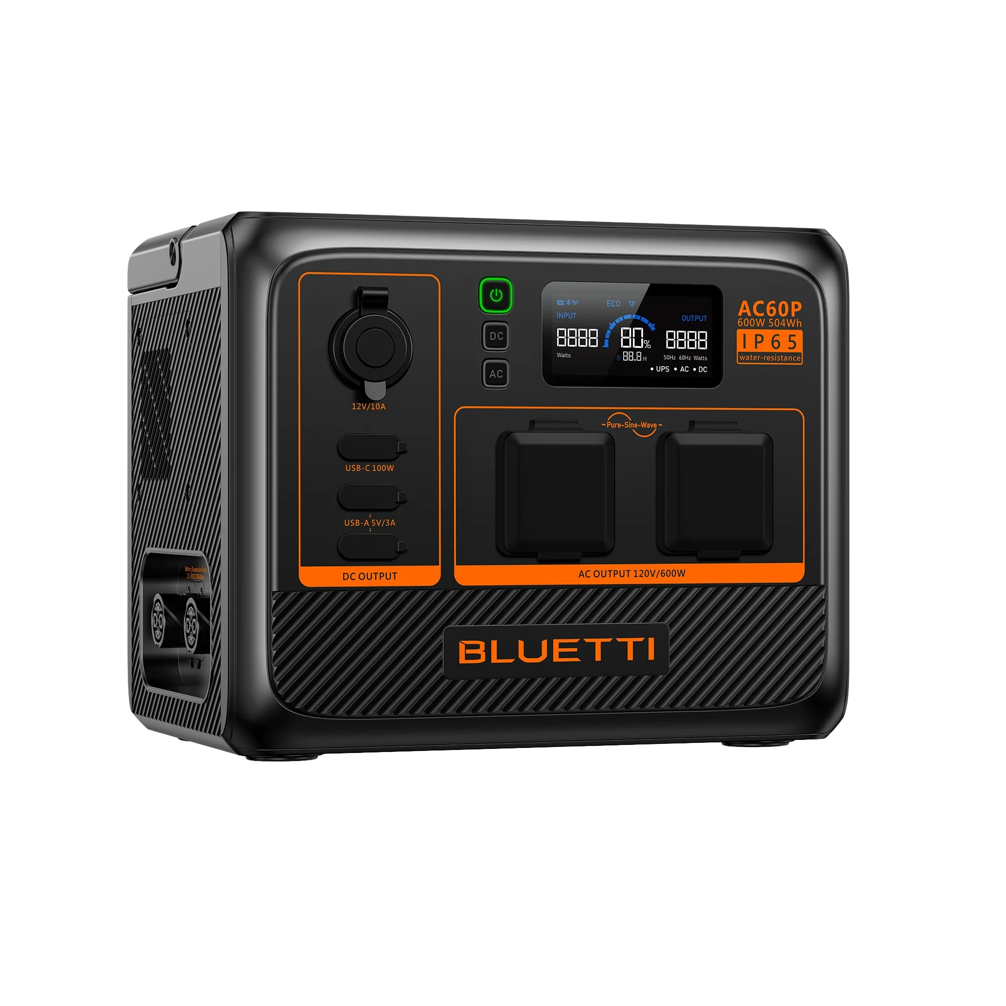 Bluetti AC60P 504Wh/600W Expandable Portable Power Station Solar Generator New
