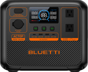 Bluetti AC70P 864Wh/1000W Portable Power Station Solar