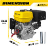 Aceup Energy AE190 Gas Engine 15 HP 420CC Horizontal Shaft with Electric Start New
