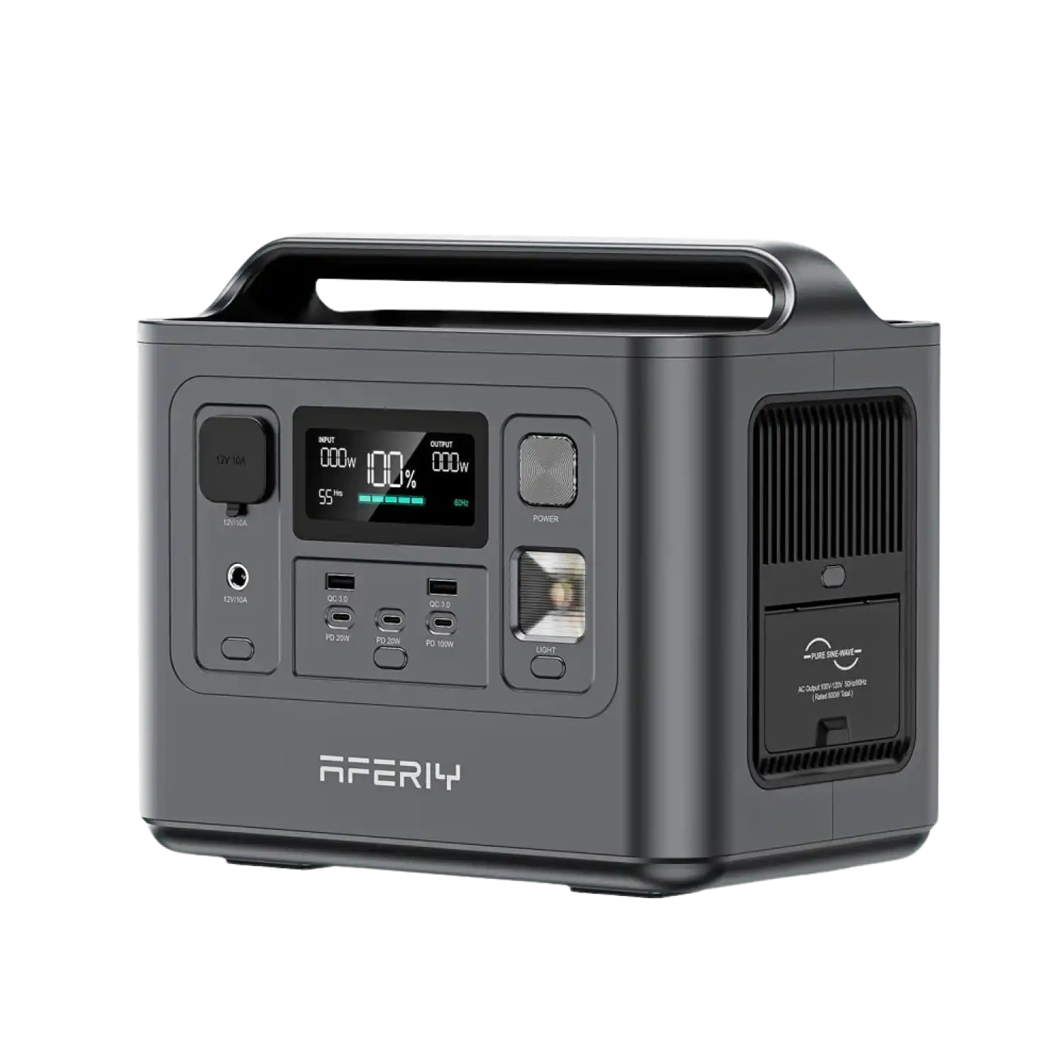 Aferiy AF-P010 Portable Power Station 800W/1600W LiFePO4 Battery 512Wh New