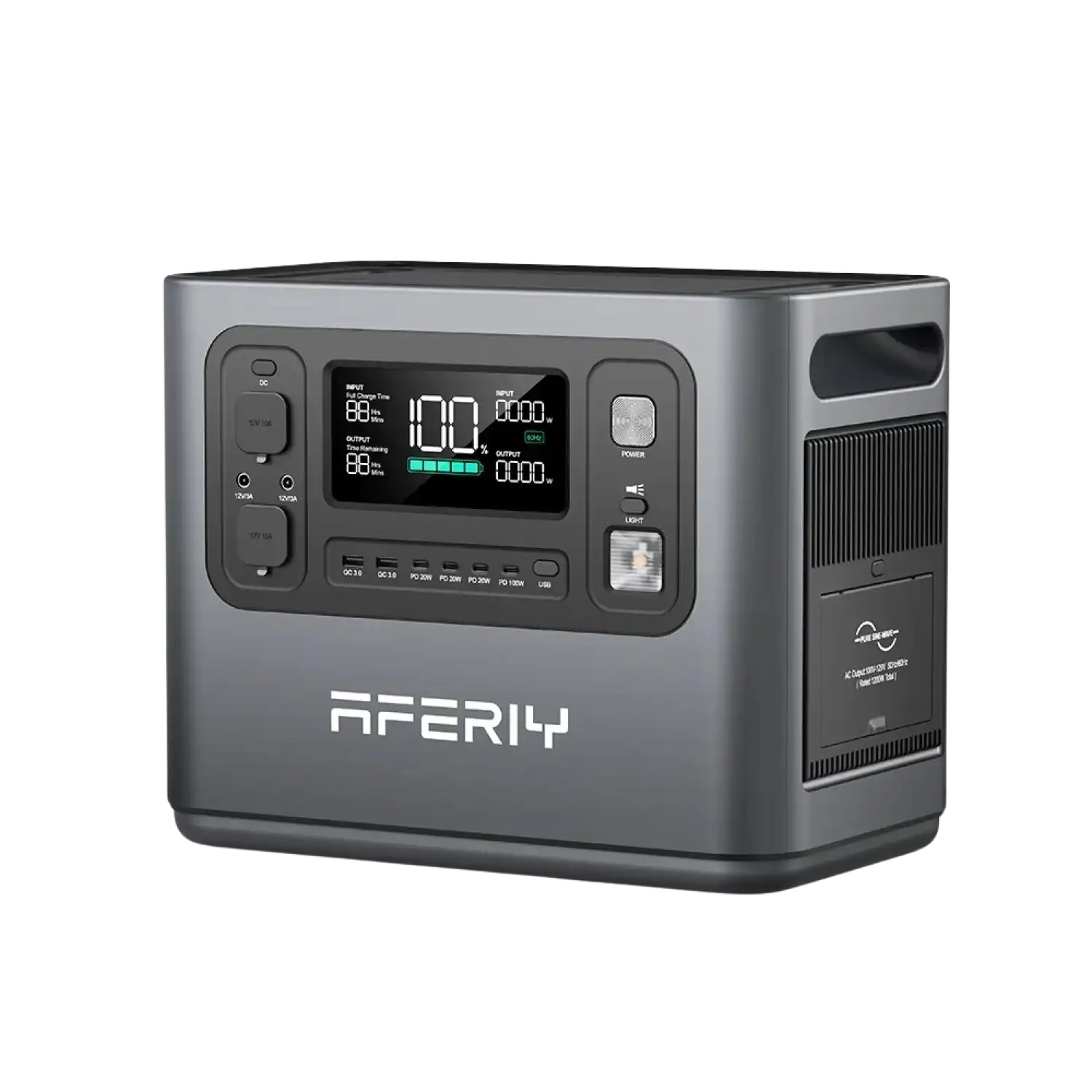 Aferiy AF-P110 Portable Power Station 1200W/2400W LiFePO4 Battery 1248Wh New