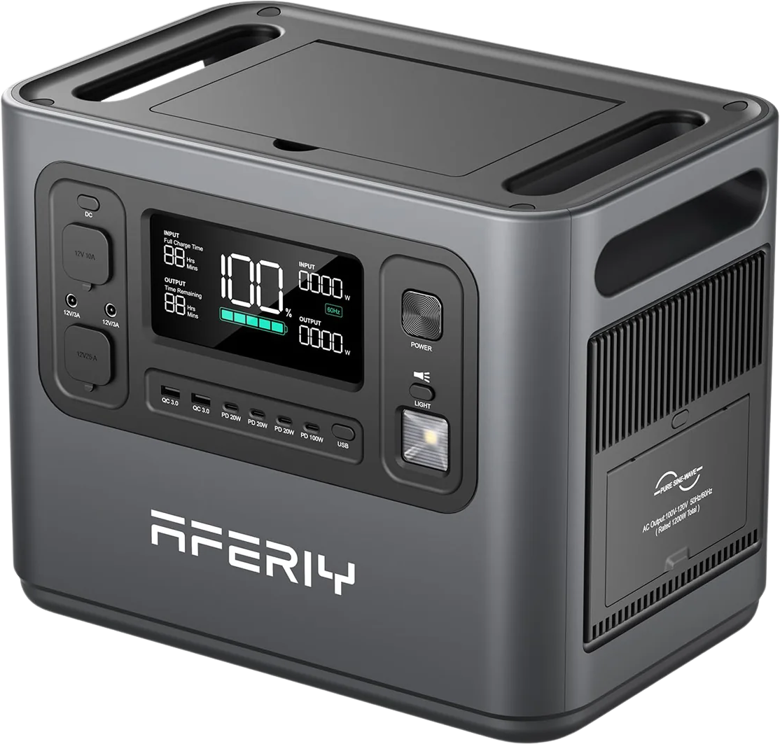 Aferiy AF-P210 Portable Power Station 2400W/4800W LiFePO4 Battery 2048Wh New