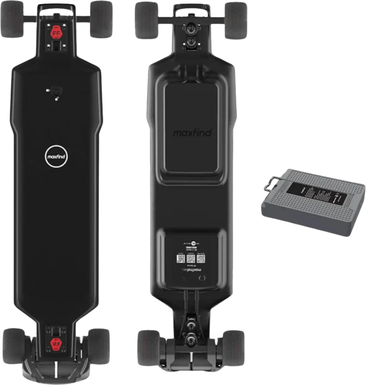 Maxfind FF Belt Electric Skateboard Longboard Dual 1500W Motors 48V 28 MPH 50 Mile Long Range New
