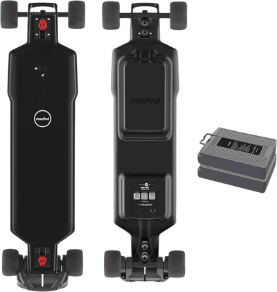 Maxfind FF Belt Electric Skateboard Longboard Dual 1500W Motors 48V 28 MPH 75 Mile Super Range New