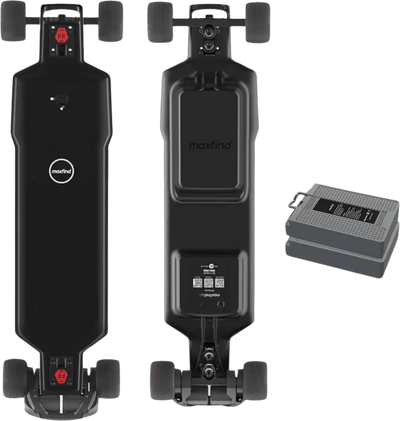 Maxfind FF Belt Electric Skateboard Longboard Dual 1500W Motors 48V 28 MPH 75 Mile Super Range New