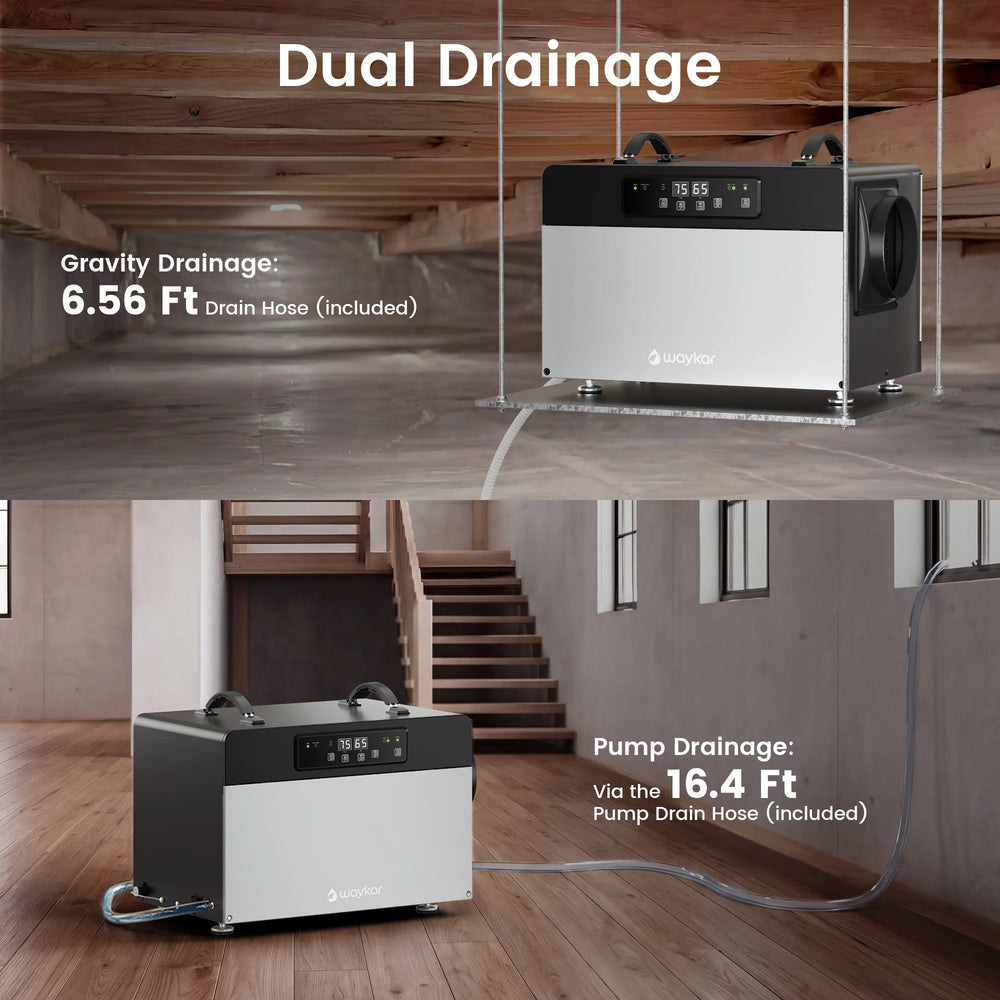 Waykar Commercial Crawlspace Dehumidifier 70 Pints with Internal Pump New