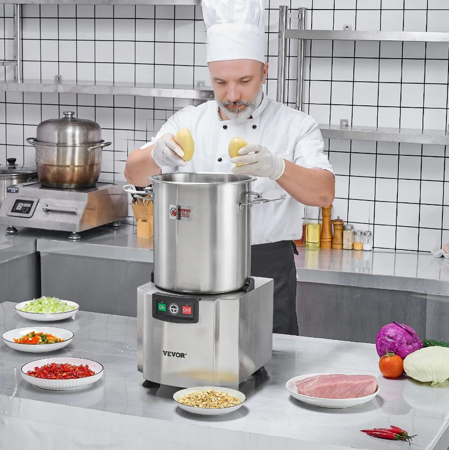 Vevor Commercial Food Processor 19 Qt Stainless Steel 1500 RPM  Vegetable Chopper New