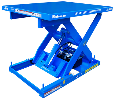 Bishamon L44K Alpha Electric-Hydraulic Lift Table Rotating Single Scissor 4,400 Lbs Load New