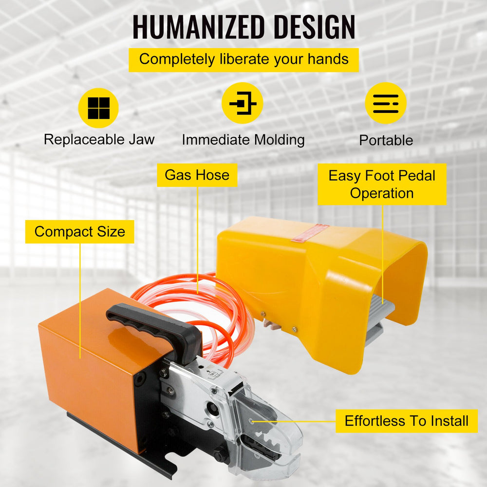 Vevor AM-10 Pneumatic Crimping Tool Air Powered 0.4-1 Mpa Wire Terminal New