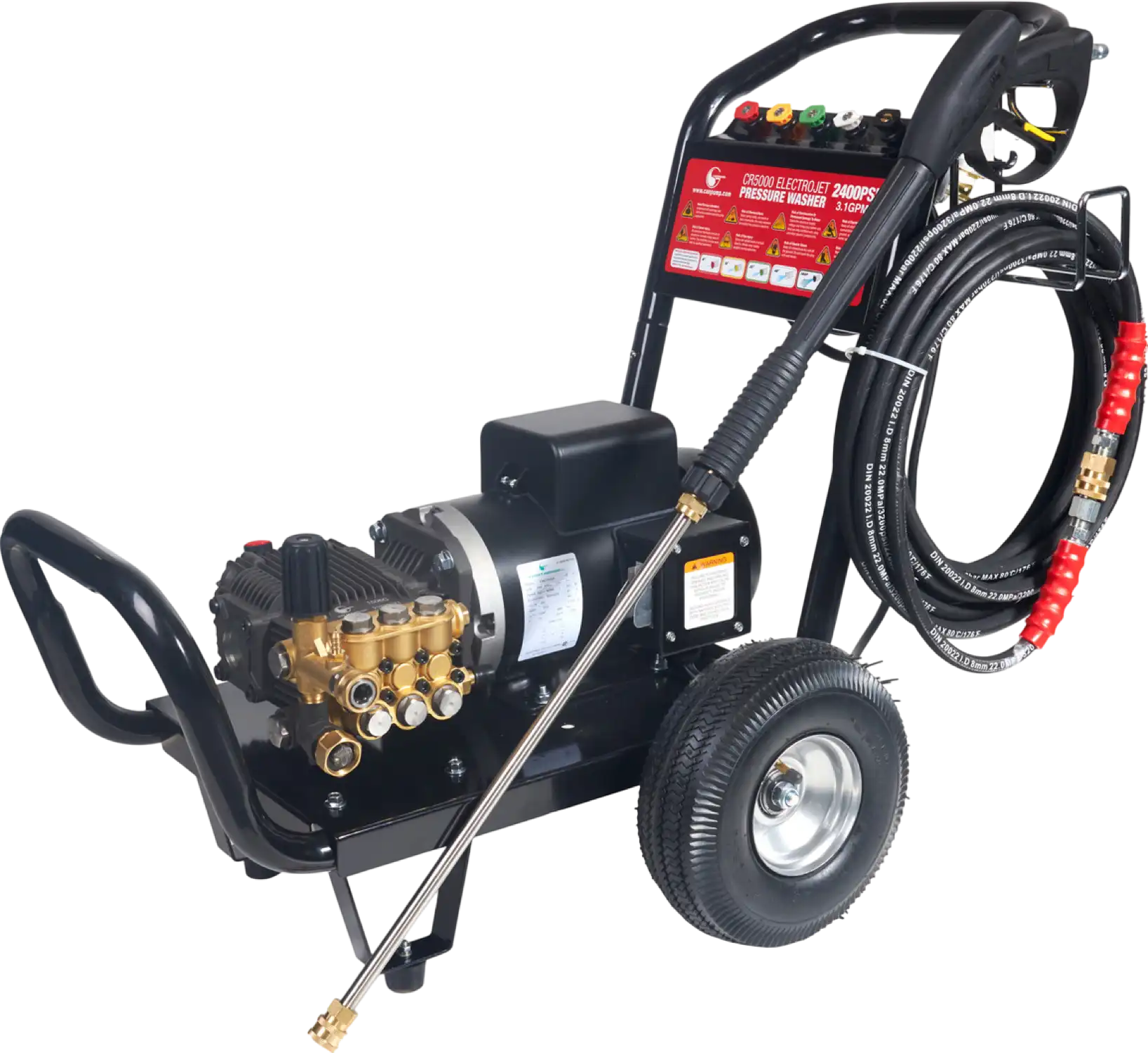 Canpump CR5000 Electric Pressure Washer 2500 PSI 2.9 GPM 5HP 240V Total Stop System New