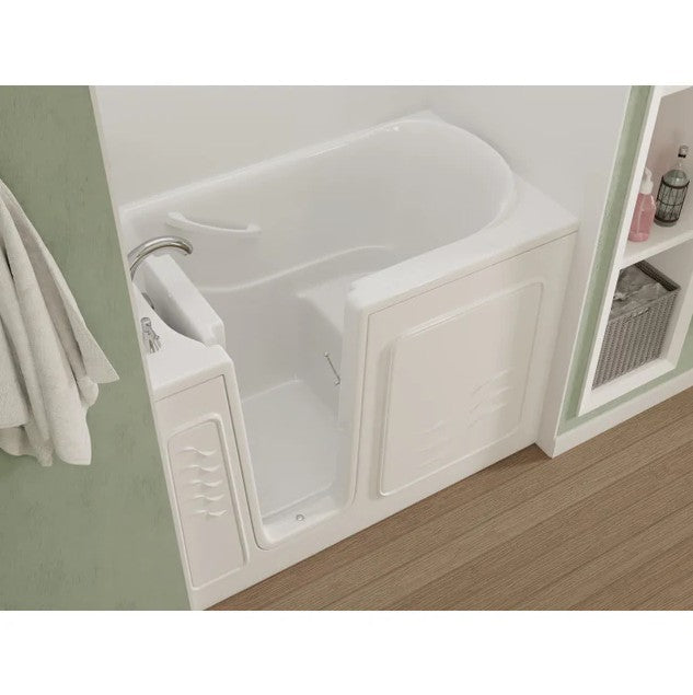 Anzzi AMZ3053LWS Bathtub 30" x 53" Left Drain Quick Fill Walk-In Soaking Tub White New