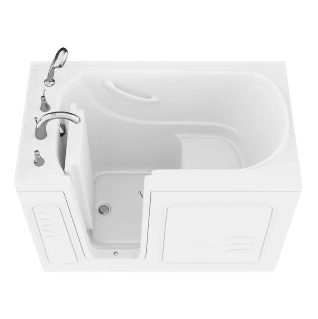 Anzzi AMZ3053LWS Bathtub 30" x 53" Left Drain Quick Fill Walk-In Soaking Tub White New