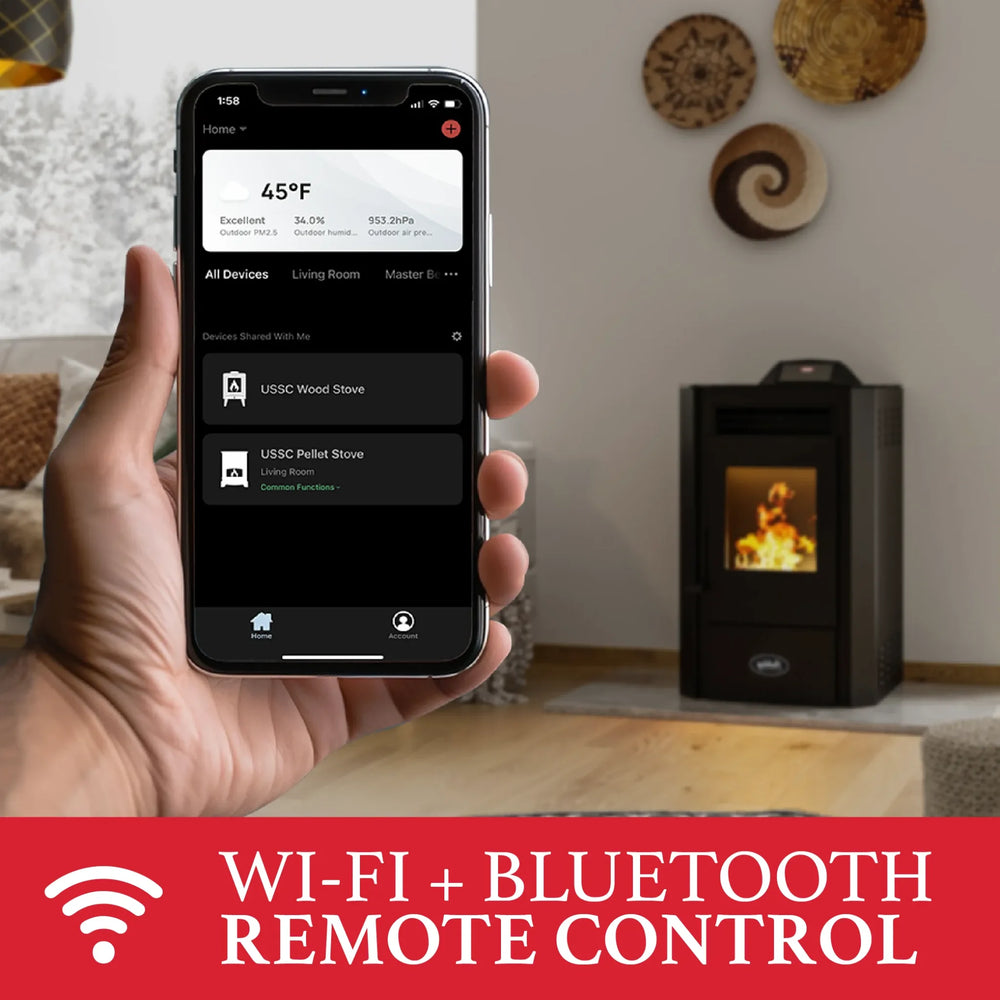 Ashley Hearth AP5613-W Pellet Stove 1,800 sq. ft. 40 lb Hopper with WiFi Connect New