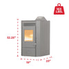 Ashley Hearth AP5613-W Pellet Stove 1,800 sq. ft. 40 lb Hopper with WiFi Connect New